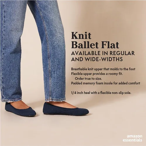 Vista 9 de Tienda Essentials Zapatillas de ballet de punto para mujer