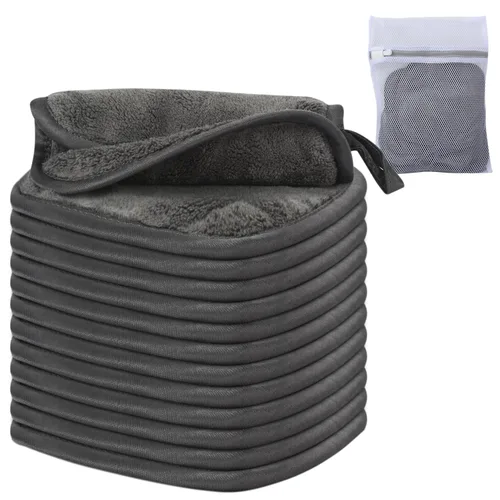 Vista 53 de SINLAND Paños faciales de microfibra de secado rápido toallita de lavado de 8 x 8 pulgadas paño de lavado facial absorbente suave paños removedores