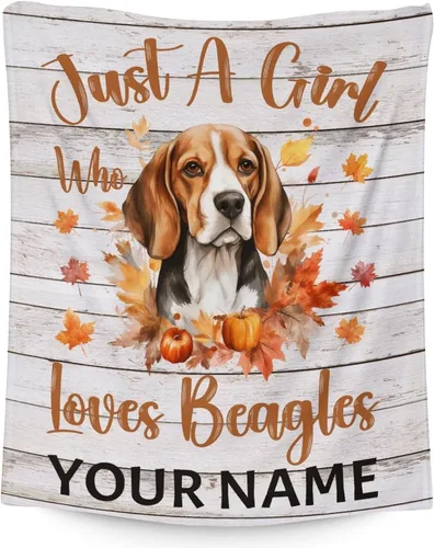 Vista 7 de Manta Beagle – Suave, mullida y cálida – Manta pequeña de 30 x 40 pulgadas para sofá, oficina – Manta blanca linda manta de regalo para niñas y niños