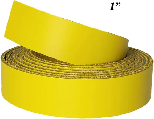 Vista 7 de Amarillo Tiras de piel 2 inch de ancho hasta 96 inch de largo – 6 – 7. (2.4 – 2,8 mm.) LATIGO tiras de piel por pitka piel
