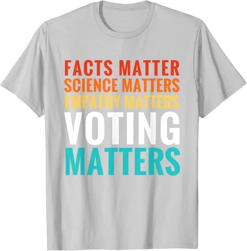 Vista 49 de Facts Matter Science Matters Voting Matters - Camiseta demócrata liberal, Negro, S