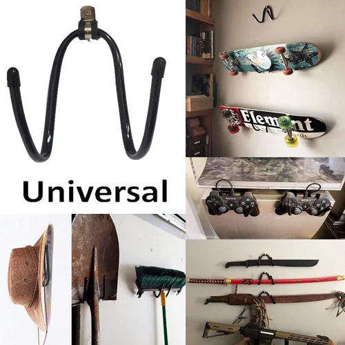 Vista 8 de Pmsanzay Soporte de pared para fútbol americano, almacenamiento de pared de fútbol, forma de garra de W ajustable, ideal para casco de fútbol