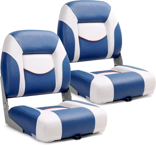 Vista 9 de NORTHCAPTAIN T1 Deluxe Asiento plegable para barco con respaldo bajo, tornillos de acero inoxidable incluidos