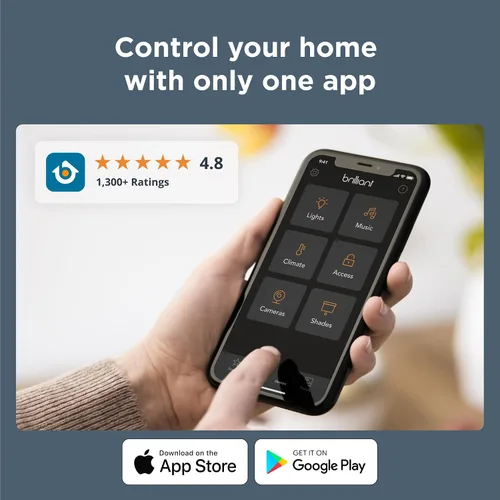 Vista 3 de Control Inteligente para el Hogar de Brilliant (Panel Enchufable) — Alexa Incorporada y Compatible con Ring, Sonos, Hue, Google Nest, Wemo