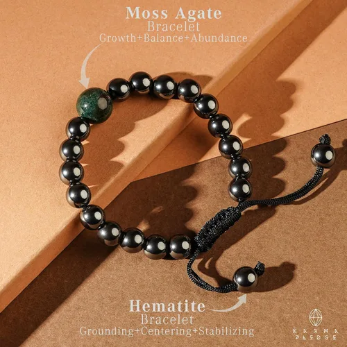 Vista 81 de Pulseras de cristal curativo para mujeres y hombres, espiritual, energía positiva y equilibrio, pulseras de cuentas de cristal natural hechas a mano