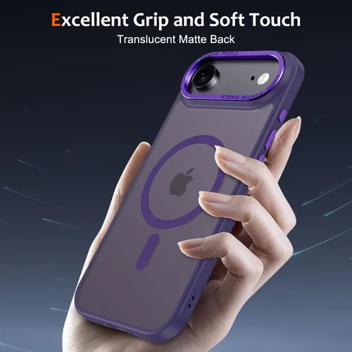 Vista 753 de Anuck - Funda magnética para iPhone 11 compatible con MagSafe, carcasa trasera mate translúcida dura, borde de TPU, delgada, resistente a impactos