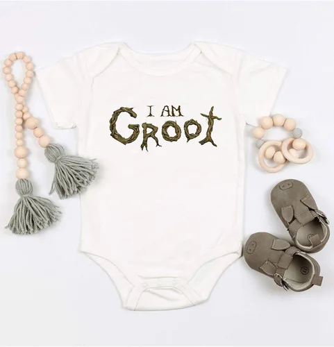 Vista 4 de TripleBDesigns I AM GROOT - Mameluco de una pieza para bebé recién nacido