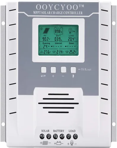 Vista 7 de Controlador solar MPPT de 100 amperios, entrada de 100 V, batería de litio LiFePO4 (plomo ácido AGM), voltaje de entrada máximo 100 V, potencia 1300
