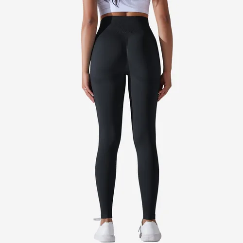Vista 3 de Darkterror Leggings de entrenamiento para mujer con levantamiento de glúteos, cintura alta, sin costuras, para gimnasio, leggings de yoga