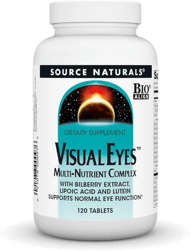 Vista 5 de Source Naturals Visual Eyes Suplemento dietético – Complejo multivitamínico con extracto de arándano, ácido lipoico y luteína – 30 tabletas