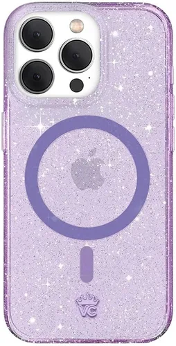 Vista 124 de VELVET CAVIAR Funda compatible con MagSafe para iPhone 15, probada en caídas de 10 pies, estampado de leopardo y amatista morada