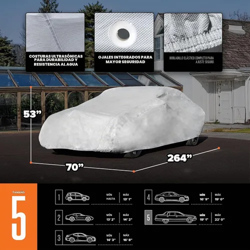 Vista 4 de Budge Duro - Funda para automóvil, resistente a los rayos UV y al agua, se