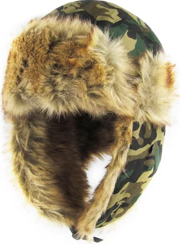 Vista 10 de Wool Blend Aviator Trapper hat Trooper Ear Flaps Ushanka Eskimo Russian Warm Winter Cold 1. Mezcla de lana de oliva