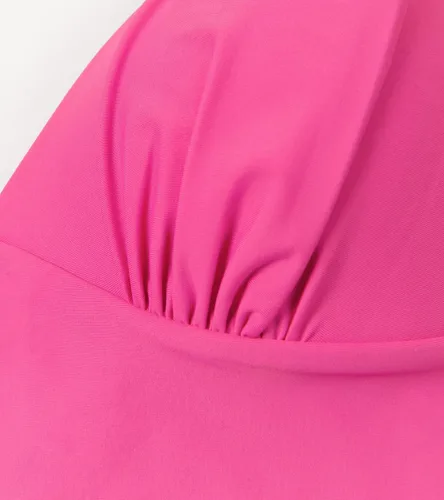 Vista 8 de CUPSHE Traje de baño tankini para mujer, cuello en V, sin espalda, fruncido, de dos piezas