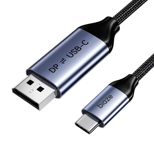 Vista 8 de Cable USB C a DisplayPort 1.4 8K @60Hz 4K @240Hz, Thunderbolt 4/3 unidireccional a DisplayPort, cable USB C a DP de 32.4 Gbps para iPhone 15/16