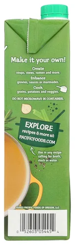 Vista 7 de Pacific Foods - Caldo de pollo orgánico criado en corral bajo en sodio, 32 onzas