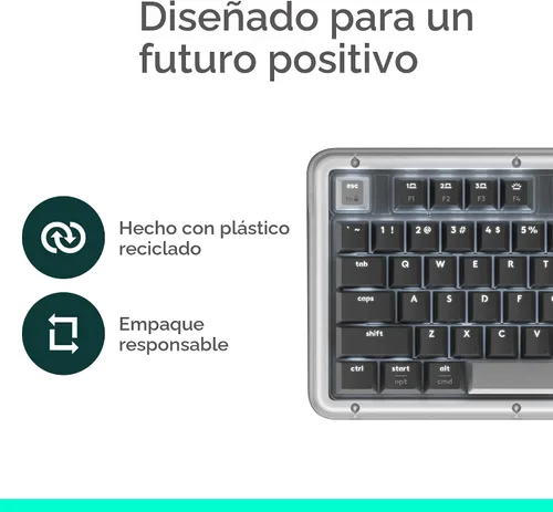 Vista 8 de Logitech Alto Keys K98M Teclado inalámbrico con junta mecánica - Grafito