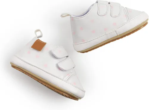 Vista 7 de Zapatos de bebé para niño y niña, zapatos de cuna antideslizantes de piel sintética, unisex, para bebé, recién nacido, primeros pasos, para cuna