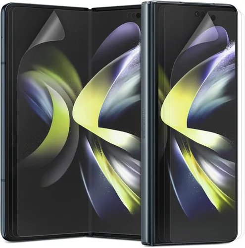 Vista 8 de [Paquete de 3+3] para Samsung Galaxy Z Fold 3 5G, protector de pantalla mate antirreflejos EPU+TPU, interior + 3 unidades frontales, antihuellas
