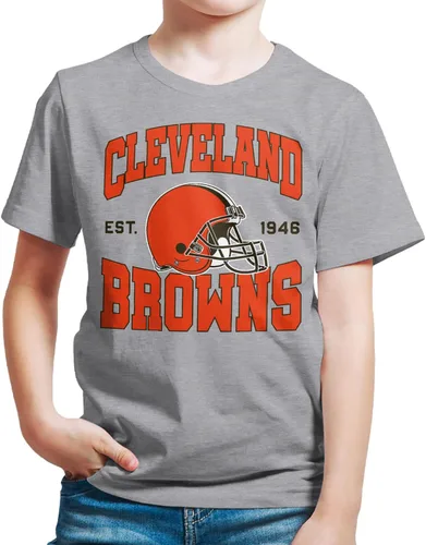 Vista 7 de Junk Food Clothing x NFL - Casco de equipo - Camiseta de manga corta para niños y niñas con licencia oficial de la NFL
