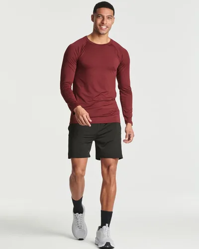 Vista 5 de Real Essentials Paquete de 4 camiseta de compresión de manga larga para hombre para clima frío (disponible en tallas grandes y altas)