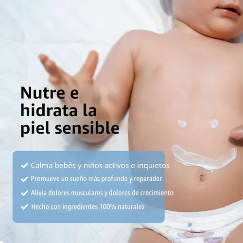 Vista 5 de Loción de magnesio para niños - Loción orgánica de magnesio para bebés - Alivio calmante y relajación - Crema tópica de magnesio calma a los niños a