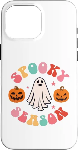 Vista 19 de Retro Halloween Cute Ghost Spooky Season Funny Case for iPhone 17