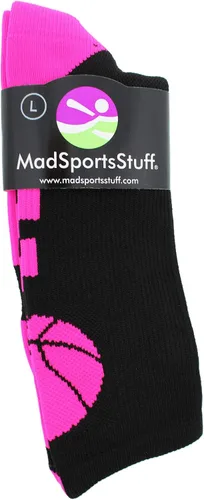 Vista 3 de Calcetines de baloncesto para niños, niñas, hombres, mujeres, calcetines atléticos, tallas para jóvenes y adultos, fabricados en los Estados Unidos