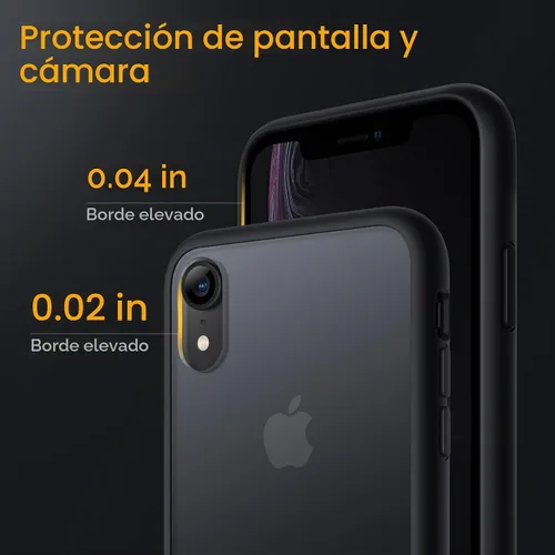 Vista 5 de JETech Funda mate para iPhone XR, color negro