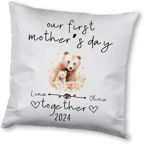 Vista 17 de Mother's Day Bear, Personalised Pillow Case Decor for Home, Present for Mom, Grandmother, for Her