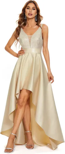 Vista 4 de Ever-Pretty Vestido de fiesta largo con cuello en V para mujer 0667