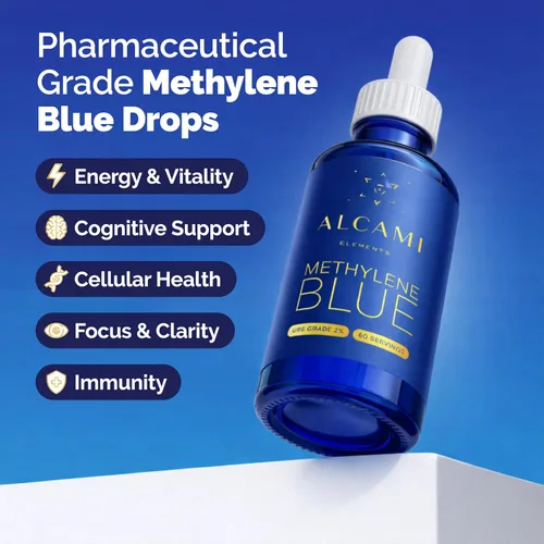 Vista 2 de Azul de metileno 99.9% de calidad farmacéutica pura - Apoya la energía, el enfoque y la función cognitiva - Probado por terceros, formaldehído y sin