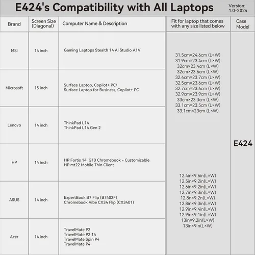 Vista 2 de Smatree Funda para ordenador portátil de 15 pulgadas para Microsoft Surface Negro élite