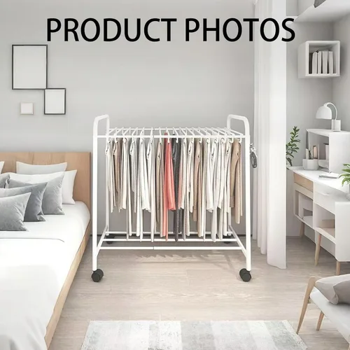 Vista 7 de Slide Out Pants Rack Closet Hanger Bar Pull Trousers Tie Belts Scarf Racks Top Mounted Wardrobe Clothes for Closet Retractable,Retractable Pants