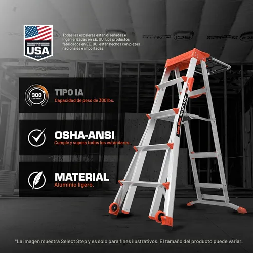 Vista 7 de Little Giant Select Step 6-10 ft Stepladder, Airdeck Accessory, 15109-001