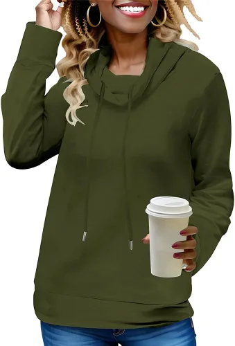 Vista 2 de Nimsruc Sudadera casual de manga larga para mujer