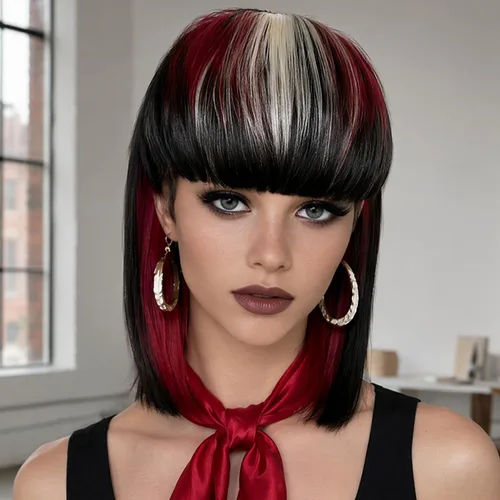 Vista 4 de FCHW - Pelucas de pelo corto para mujer, corte Pixie, pelucas brasileñas, corte Pixie para mujer, pelucas cortas con flequillo, peluca en capas