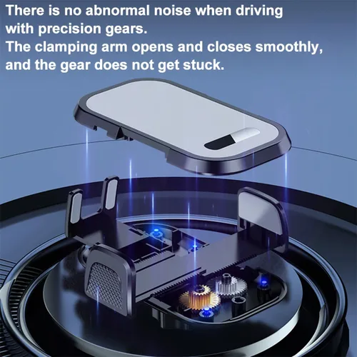 Vista 5 de HZEL Soporte para teléfono de coche, 2 en 1 Soporte para teléfono celular de ventilación de aire automotriz para tablero y parabrisas, Base