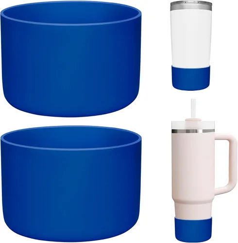 Vista 18 de 2 Pcs Silicone Boot Protector for YETI Rambler 20/30oz, 10oz Tumbler Silicone Sleeve for Stanley Quencher 14/20/30oz , Anti-Slip, Anti-Scratches