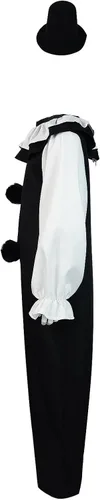 Vista 3 de Art the Clown - Disfraz de payaso asesino para niños, overol de Halloween con gorro completo