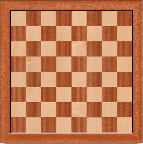 Vista 2 de A&A Tablero de ajedrez profesional de madera de 21.25 pulgadas, incrustaciones de caoba y arce, cuadrados de 2.25 pulgadas sin notación
