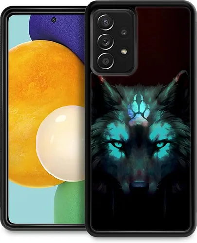 Vista 29 de CARLOCA Funda compatible con Samsung Galaxy S23 Plus, diseño gráfico de identidad negro espiritual lobo, a prueba de golpes, antiarañazos