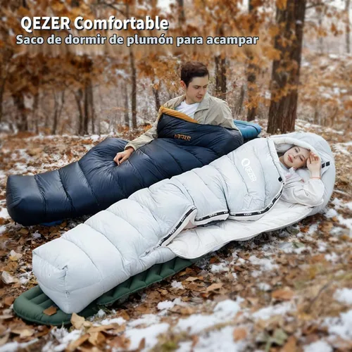 Vista 7 de Down Mummy Sleeping Bag for Adults, Ultralight Backpacking