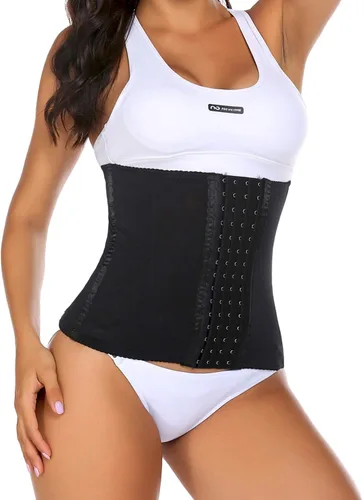 Vista 2 de Evanhome Corsé de cintura para mujer, con control de barriga, para adelgazar, con ganchos S-4XL