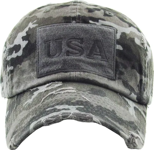 Vista 258 de KBETHOS Tactical Operator Collection USA Fishing Mesh Ballcap Flag Patch America Outdoors Trucker Baseball Cap