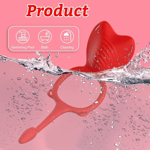 Vista 4 de Juguetes sexuales para parejas, vibrador portátil - bragas vibradoras con control remoto BDSM con 9 modos de vibración, anillo de pene con tapón