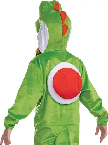 Vista 5 de Disguise Yoshi - Overol con capucha, disfraz oficial de personaje de Super Mario para niños, talla (4-6)