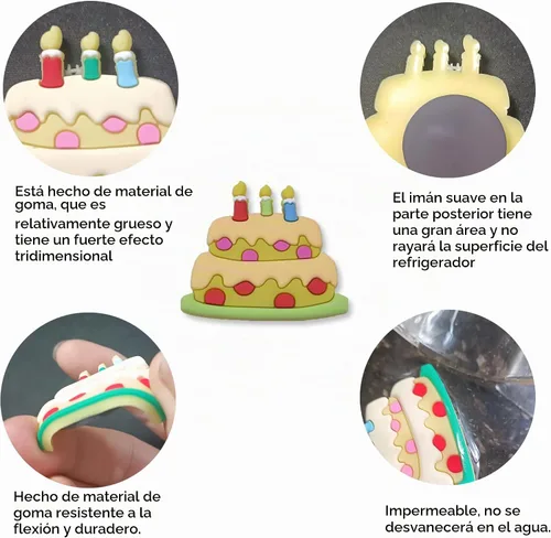 Vista 9 de Imanes de frutas para nevera, helado, refrigerador, frutas, decoración del hogar, calcomanías para pizarra blanca, 24 piezas Fruta y Helado