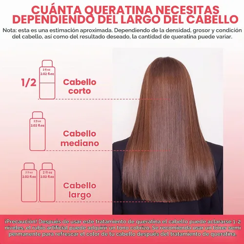Vista 5 de Tratamiento de alisado de queratina brasileña, sistema de alisado para cabello seco y dañado, tratamiento capilar de proteína en un solo paso sin
