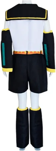 Vista 3 de jrswai Vocaloid02 Rin Len - Disfraz de cosplay de anime marinero uniforme de fiesta de Halloween